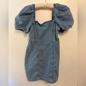 H&M Light Blue Denim Top